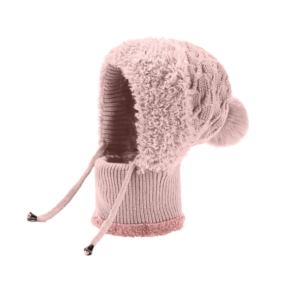 Eolstice 3 In 1 Knitting Hat, Winter Hat for Woman, Fleece Lined Balaclava, Winter Face Mask, Cold Weather Gear for Skiing, Snowboarding, Outdoor Winter Sports(F)