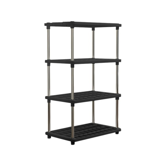Eolstice 4 Tier Freestanding Storage Shelves, Connectable Pantry Organization Unit, Sturdy Rack For Kitchen Closet Bathroom Laundry Supplies