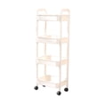 thumbnail image 1 of Eolstice 4-Tier Kitchen Storage Cart Rack, Black Finish with Handles Utility Cart, Bathroom Toiletries Organizer on Wheels, Mobile Solution for Home Organization, 1 of 6