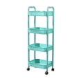 thumbnail image 1 of Eolstice 4-Tier Kitchen Storage Cart Rack, Black Finish with Handles Utility Cart, Bathroom Toiletries Organizer on Wheels, Mobile Solution for Home Organization, 1 of 6