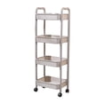 thumbnail image 1 of Eolstice 4-Tier Kitchen Storage Cart Rack, Black Finish with Handles Utility Cart, Bathroom Toiletries Organizer on Wheels, Mobile Solution for Home Organization, 1 of 6