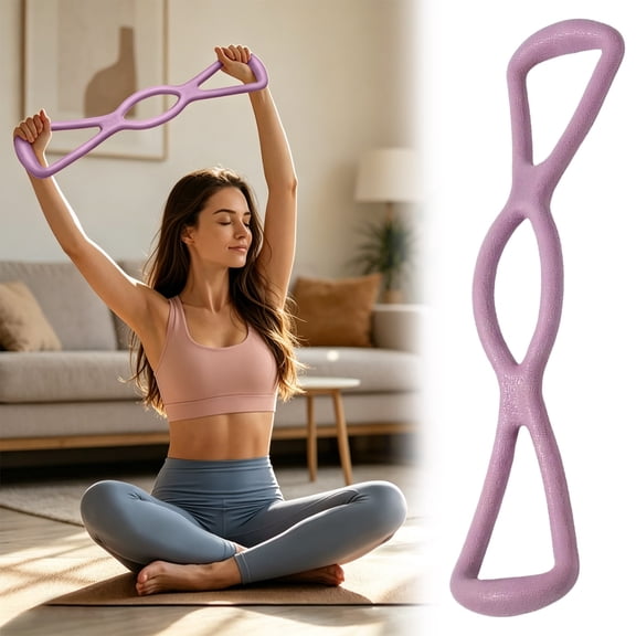 Eolstice 8-Shape Resistance Band, High Elastic Yoga Pull Rope, Home Gym Pilates Stretch Strap, Shoulder Back Exercise Trainer for Men Women