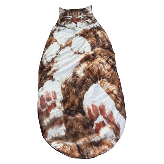 Eolstice Adorable Cats Sleeping Bag, Plush Cat Envelope Sleeping Bag, Cozy Warming Cat Sleeping Bag, Snuggle Sack for Sleeping Relax
