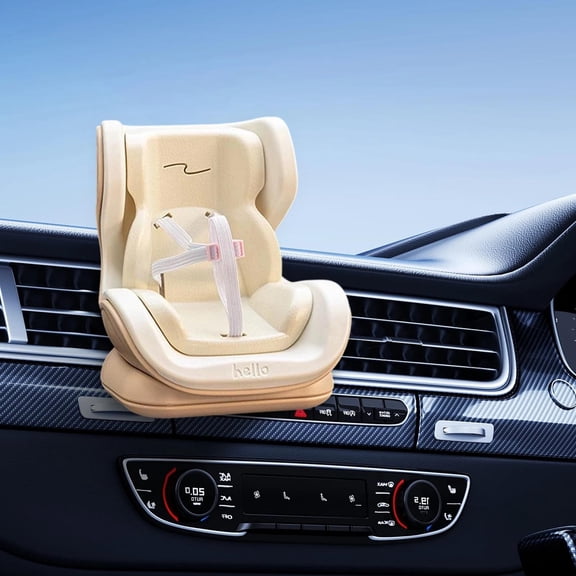 Eolstice Adorable Doll Car Seat Accessory, Plush Cushioned Holder with Sturdy Clip, Collectible Display Stand for Vehicle Interiors and Desktop Showcases