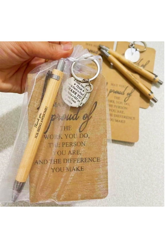 Ballpoint Pen Inspirational Notebook, Keychain Set with Notepad, Small Journal and Pen Combo, For Pocket Carry, Idea Capture, Daily Gratitude, Gift Set