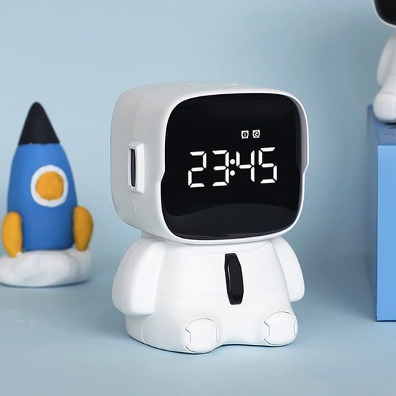 Eolstice Big Headed Astronaut Alarm Clock, Space Theme Timer, Astronaut Themed Wake-up Device For Students, Childrens Room, Office Desk, Sturdy Build