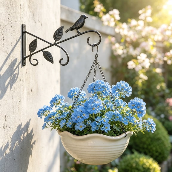 Eolstice Bird Wall Hooks, Decorative Indoor Outdoor Hanging Bracket, Metal Bird Shaped Coat Hooks for Home and Garden, Wall Mounted Hanger Set for Birds