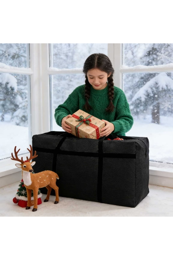 Camping Gear Storage Bag, Heavy-Duty Travel Organizer Tote, Large Outdoor Storage Sack, for Gear, Sports Equipment, Seasonal Items, Portable with Handles(B-S)