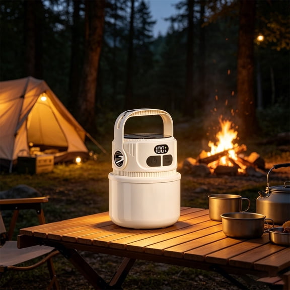 Eolstice Camping Lantern, Led Portable Stall Light, Double Source Digital Display Large Capacity, Outdoor Rechargeable, For Tents Hiking Fishing Emergencies
