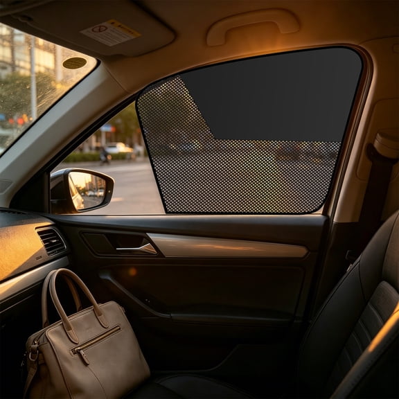 Eolstice Car Side Window Sunshade, Magnetic Suction Mesh Shade, Semi Transparent Sun Blocker for UV Protection, Privacy Screen for Car SUV Truck, Easy Install