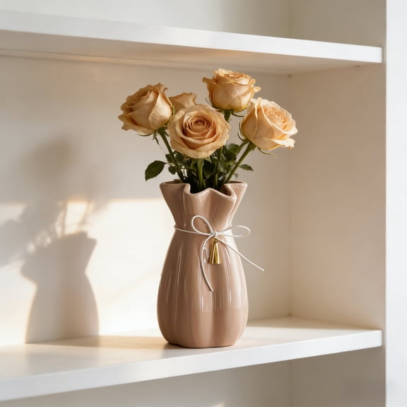 Eolstice Ceramic Decorative Vases, Abstract Sculpture Flower Vase, Suitable For Home Wedding Or Table Decoration Ideal Decor Gift For Living Room