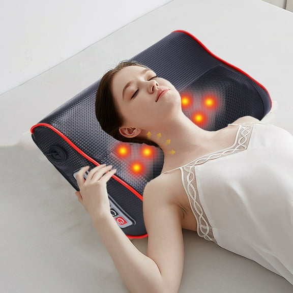 Eolstice Cervical Massage Pillow with Heat Compression, Kneading Massage for Neck, Shoulders, Waist, and Lumbar, Multi-function Tool for Car and Home Use