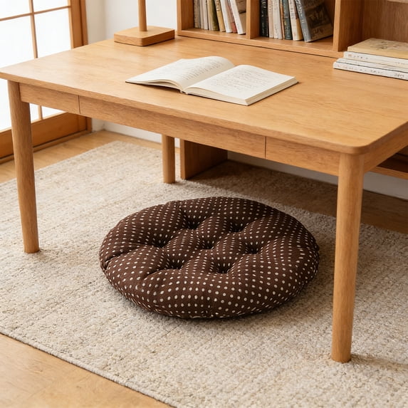 Eolstice Chair Cushion, Comfortable Round Seat Cushion for Dining Chair Office Chair, Thick Pad for Student, Soft Memory Foam for Extended Sitting, Machine Washable Cover