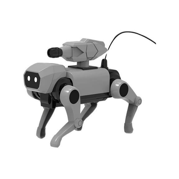 Eolstice Childrens Remote Mechanical Dog Toy, Assembly Kit for Boys, Intelligent Tech Design, Educational Play, Interactive Gift, Robot Pet(Gray)