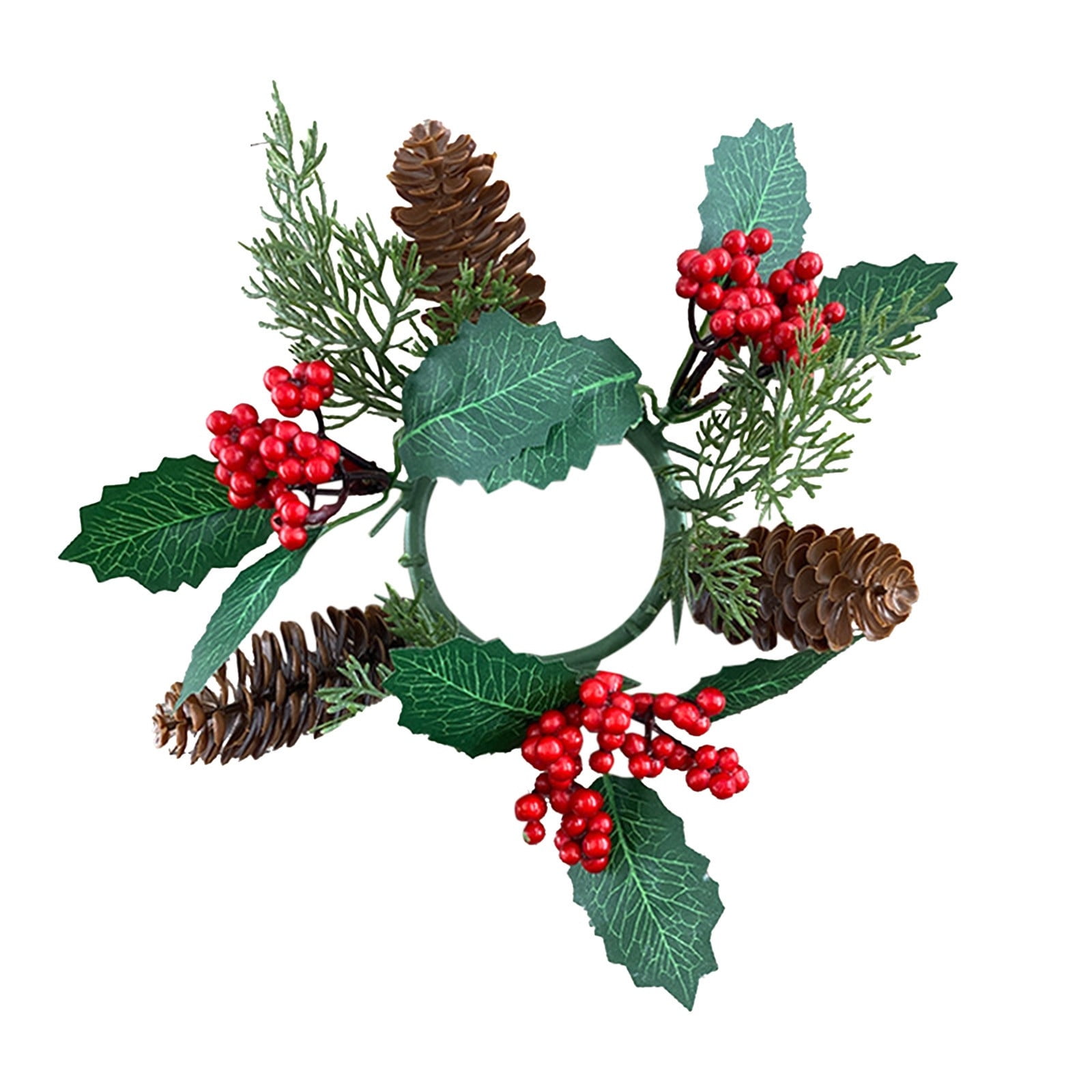 Eolstice Christmas Candle Holders Wreath, Creative Table Setting Ring ...