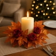 thumbnail image 1 of Eolstice Christmas Halloween Maple Leaf Candle Holder, Seasonal Theme Centerpiece Garland, Multi Holiday Table Decor, for Fall and Winter Celebrations, 1 of 6