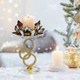 thumbnail image 1 of Eolstice Christmas Lotu Flower Candle Holders, Crystal Glass Centerpiece for Christmas Decor, Candle Holder for Wedding and Dining, for Table, Mantle, Festive Living Room, 1 of 6
