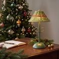 thumbnail image 1 of Eolstice Christmas Rechargeable Table Lamp, Vintage Woven Shade, Warm LED Desk Light with Bow, Bedroom Nightstand Holiday Decor, Portable, 1 of 7