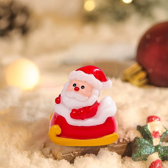 Eolstice Christmas Santa Claus Ornaments And Christmas Snowscapes, Santa Claus Ornaments, Snowscape Christmas Decor for Tree Decoration, Holiday Display, Gift Idea(B)