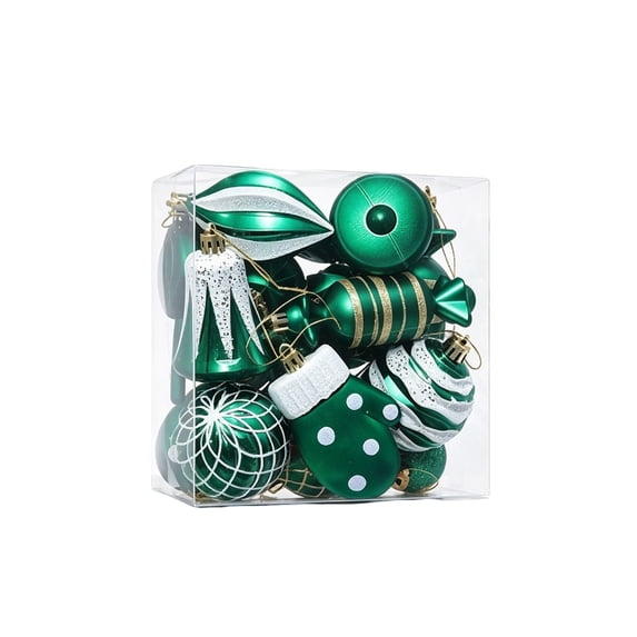 Eolstice Christmas Tree Hanging Ornament Set, Assorted Festive Pendant Box, Xmas Home Decor, Holiday Tree Decoration Accessories, for Indoor Use