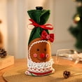 thumbnail image 1 of Eolstice Christmas Wine Bottle Decor Set, Gingerbread Man Themed Red Wine Bag, Festive Holiday Drink Accessories for Tabletop Display and Party Decorations, 1 of 5