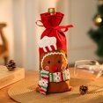 thumbnail image 1 of Eolstice Christmas Wine Bottle Decor Set, Gingerbread Man Themed Red Wine Bag, Festive Holiday Drink Accessories for Tabletop Display and Party Decorations, 1 of 5