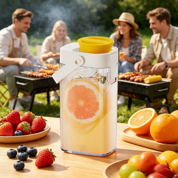 Eolstice Cold Brew Bottle, Fruit Tea Maker, Sealed Cold Brew Pot, Portable Coffee and Tea Infuser, Suitable for Iced Tea and Fruit Infusion, For Daily Use,Yellow