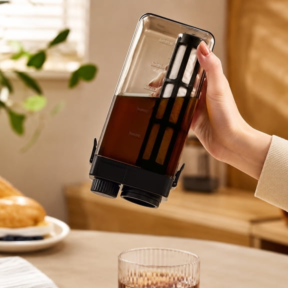 Eolstice Cold Brew Coffee Maker, Large Capacity Cold Brew Pot, Summer Tea and Water Pitcher, Portable Cold Brew Cup, Iced Coffee Maker for Home and Office