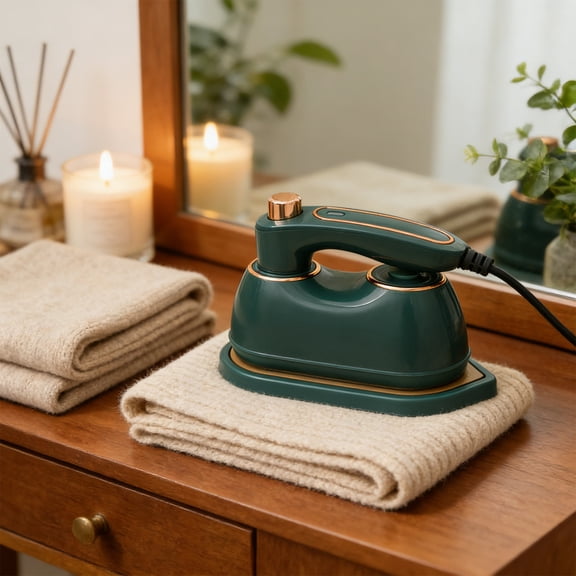 Eolstice Compact Household Iron, Portable Handheld Iron, Foldable Travel Iron For Garment Care, Mini Steam Iron, Quick Heat Dry Iron(Green)