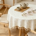 thumbnail image 1 of Eolstice Cottons And Linen Tablecloth, Washable Dining Table Cover, Wrinkle Resistant Tablecloth, Table Cover for Kitchen, Patio, Picnic(A), 1 of 6