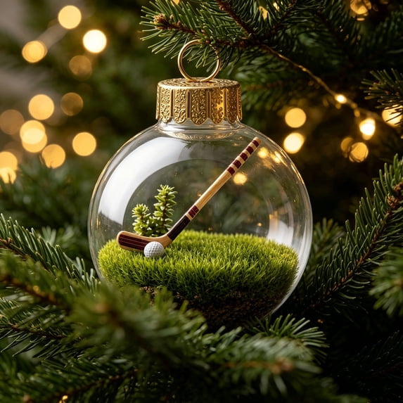 Eolstice Crystal Glass Ornament Set, Clear Glass Christmas Tree Ornaments, Xmas Memorial Gift for Room Decor, Indoor Christmas Ball Decorations