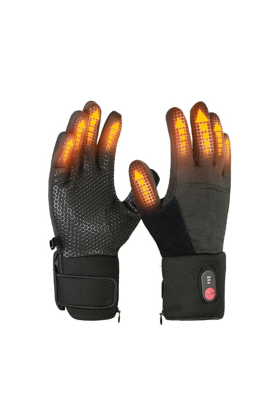 Customizable Smart Heating Gloves, Skiing Thermal Gloves, Smart Heating Gloves, Five Finger Thermal Gloves for Outdoor Sports, Skiing, Cold Weather Protection, Gift(C)