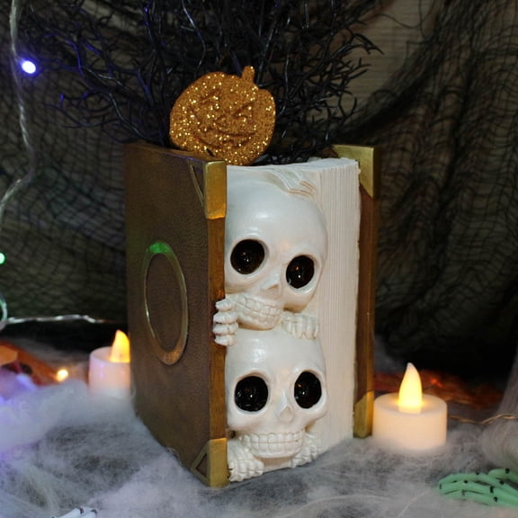 Eolstice Cute Skull Resin Planters, Drainage Holes for Plants, Indoor Outdoor Tabletop Patio Gothic Garden Decor, Halloween Fall Home Decorative Accent