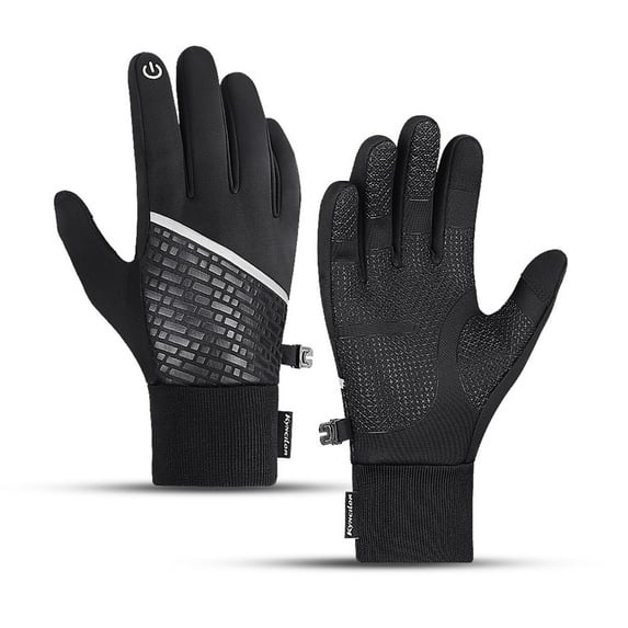 Eolstice Cycling Gloves Men Winter, Windproof Insulated Touchscreen Compatible, Warm Sports Gloves for Fishing, Running, Motorcycle Riding, Daily Commute