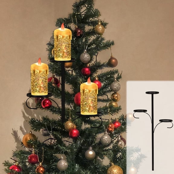 Eolstice Decorative Christmas Themed Candle Tray, Festive Centerpiece for Dining Table, Kitchen Island, and Bedroom Nightstand Seasonal Display