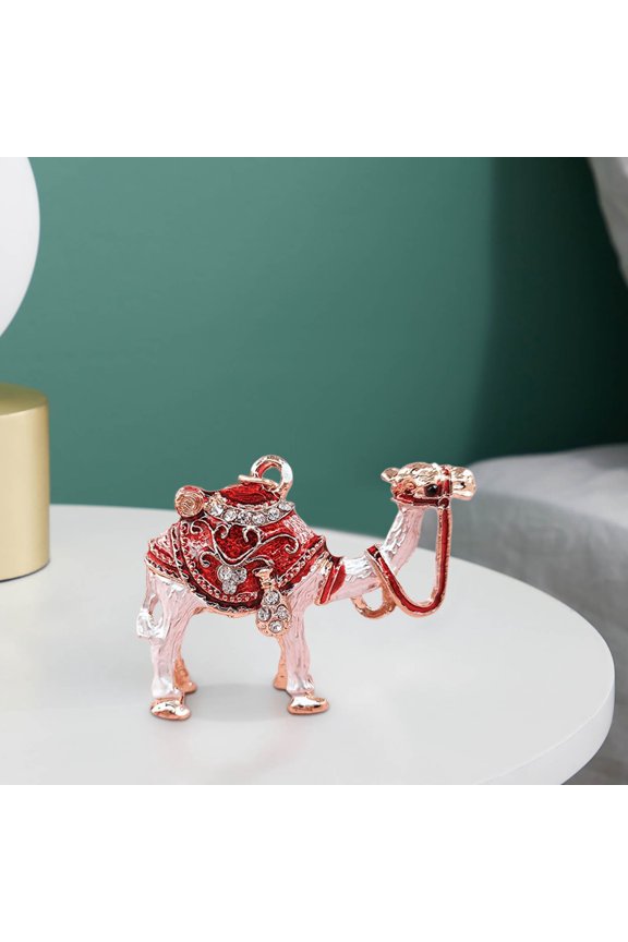 Detailed Featured Camel Keychain Ornament with Inlay Craftsmanship, Decorative Gift for Travel and Daily Carry, for Special Occasions, Collectors, and Souvenirs