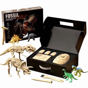 Eolstice Dinosaur Fossils Excavation Kits, Rex Dinosaur Skeleton 3D Fossil Bones Excavation, Dig Kit Toy, Educational Science Set for Paleontology Party Activity Gift