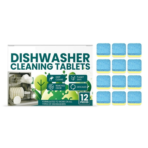 Eolstice Dishwasher Cleaner Eff-ervescent Tablets, Deep Cleaning Descaling Formula, Removes Limescale Grease For Stainless Steel Tub Machines