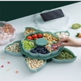 thumbnail image 1 of Eolstice Divided Serving Tray That Spins, Perfect For Snacks Dips Appetizers, Rotating Party Platter, for Entertaining, Holidays, Sturdy, 1 of 4
