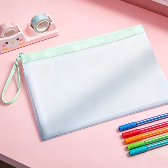 Eolstice Document and archive storage bag certificate document collection bag, A5 File Pouch, Large Capacity Tote for Student Subject Classification Test Paper