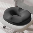 thumbnail image 1 of Eolstice Double Layer Elastic Pressure Relief Seat Cushion, Tailbone Support Pad for Office Chair Car Seat, Breathable Contoured for Extended Sitting,Black, 1 of 6