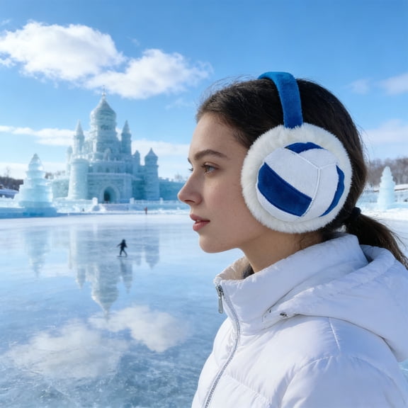 Eolstice Ear Muffs For Keeping Warm, Stopping Cold Ear Protectors, Protecting Ears Winter Gear, For Outdoor Activities, Sports, Commuting, Soft and Comfortable Design(Blue)