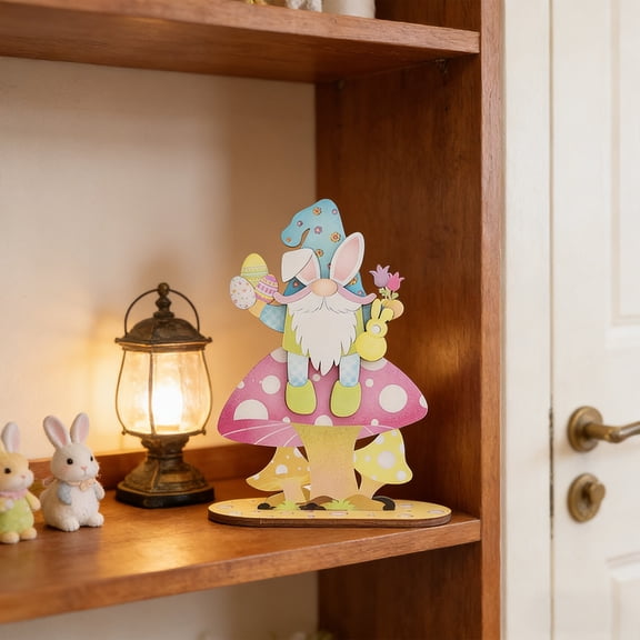 Eolstice Easter Decorations Faceless Dwarf Elfs Old Man, Wooden Ornaments Home Party Gifts, Suitable For Living Room Bedroom Study Office, Rustic