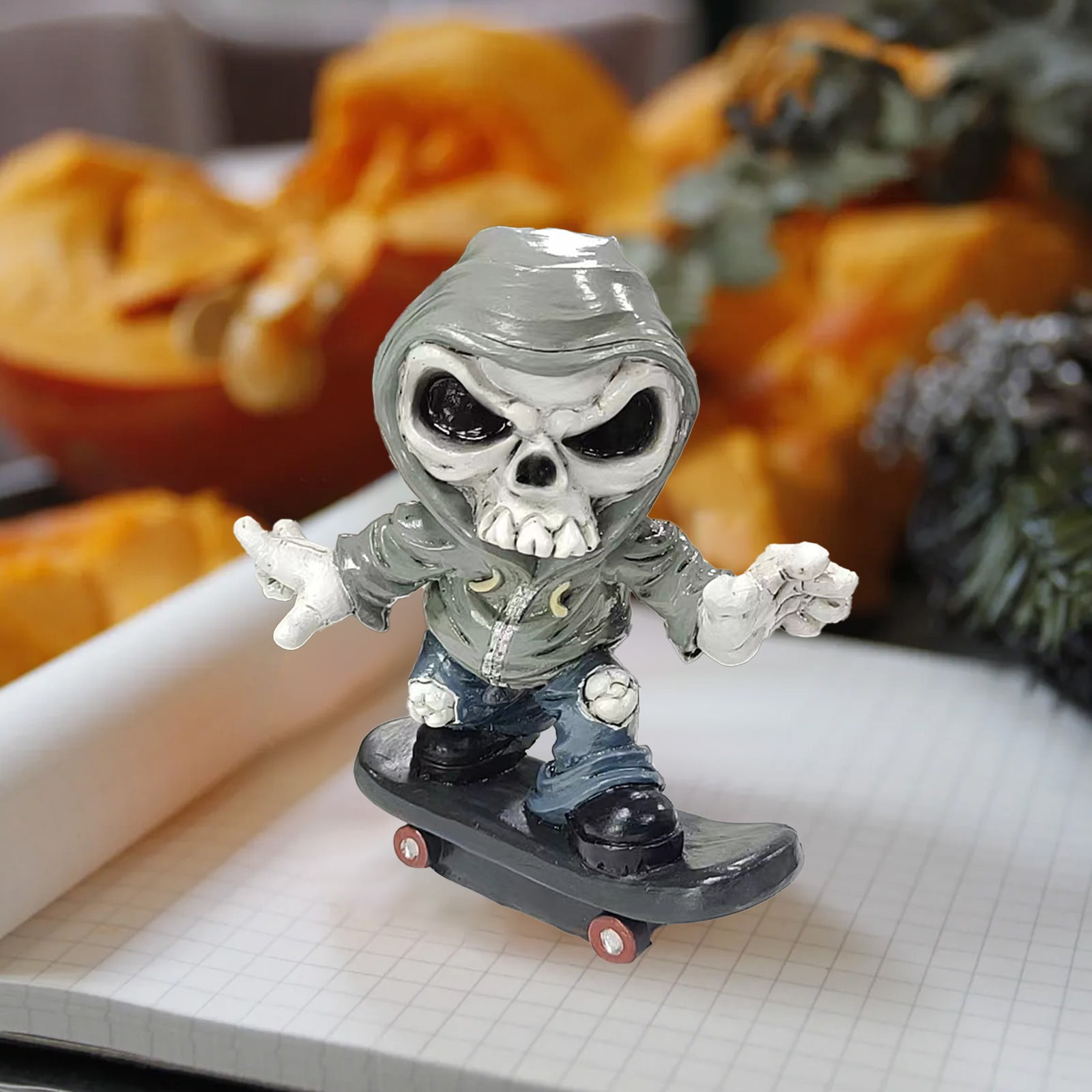 Eolstice Edgy Character Skateboard Ornament Piece, Detailed Resin Desktop Decorative Accent ...