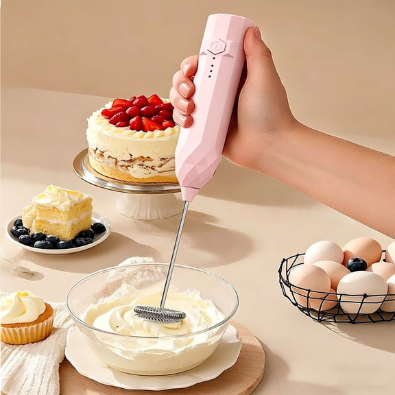 Eolstice Egg Beater, Multi Function Manual Hand Mixer, Stainless Steel Whisk Tool For Home Kitchen Cooking Baking Whipping And Blending,Pink