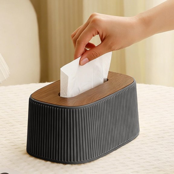 Eolstice Elastic Tissue Box, European Style Concise Desktop Holder, Personalized Living Room Cover, Home Office Car Decoration, Tissue Case Organizer