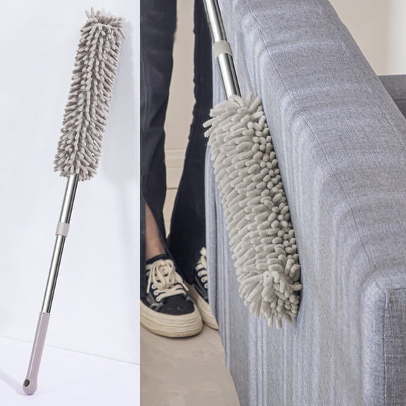 Eolstice Extendable Duster, Washable Electrostatic Duster with Long Handle, Crevice Cleaning Tool for High Places, Ceiling, and Under Bed(A)