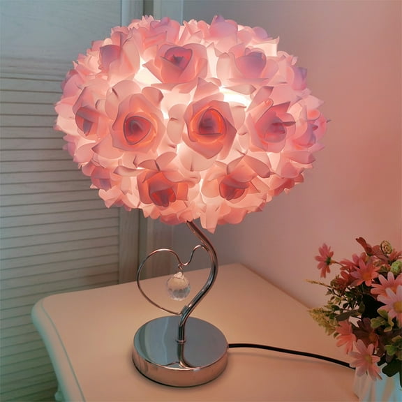 Eolstice Faux Rose Flower Tree Lamp, Rose Table Lamp Desktop Decoration, Night Light Ornaments For Home Wedding Party Decor, for Desktop, Wedding Accents, Party Lighting