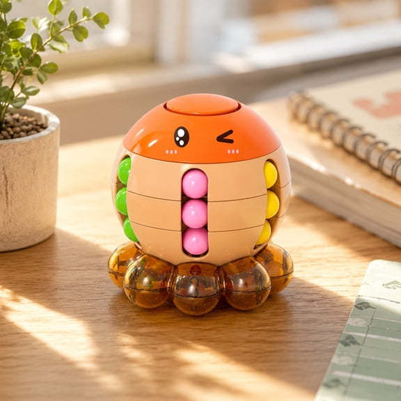Eolstice Fidget Puzzle Bead Toy, Rotating Stress Relief Game, Portable Educational Sensory Fidget for Kids and Adults, Anxiety Relief Brain Training Desk Toy
