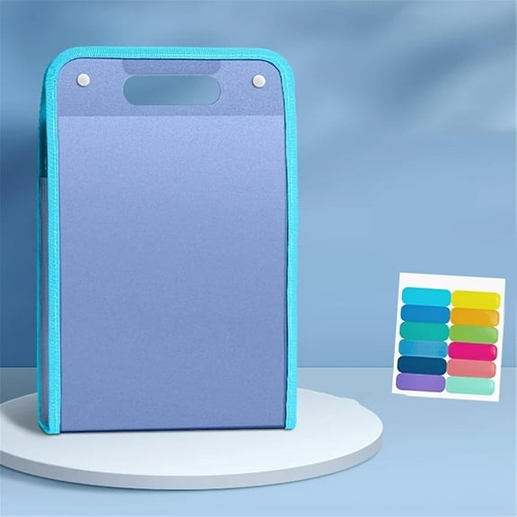 Eolstice File Folder Accordion Organizer, 13 Pockets With Labels, Portable Document Receipt Holder, For A4 Files, Waterproof Expanding Folder, For Schoolbag, Office(B)